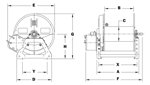 SNC Series Diagram Non-corrosive 12 volt Electric rewind hose reel